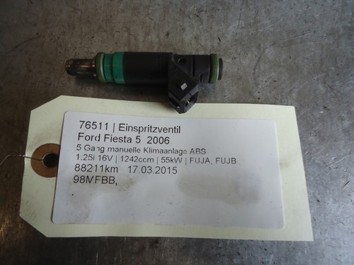 Ford Fiesta 5 Einspritzventil 98MFBB 1.25i 16V 55kW FUJA. FUJB 76511