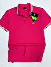 Hugo Boss Paddy Men's Pink Polo Shirt Collared, Regular Fit, Cotton, Size L