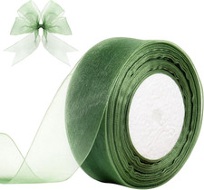 1-1/2 Inch x 50 Yards Sheer Organza Ribbon Chiffon Ribbon for Gift Wedding Flowe