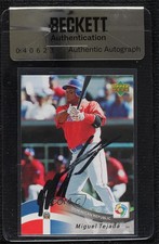 BAS 2006 Upper Deck Miguel Tejada #28 Seal of Authenticity Auto 3c7