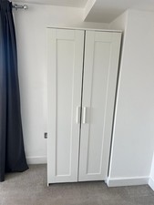 IKEA Brimnes Two Door Wardrobe - White - with details - RRP £149