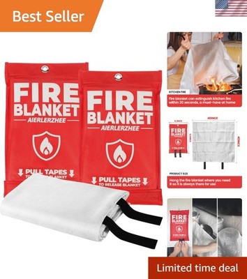 Certified Fire Blanket 2 Pack   Instant Fire Suppression for Home & Outdoors