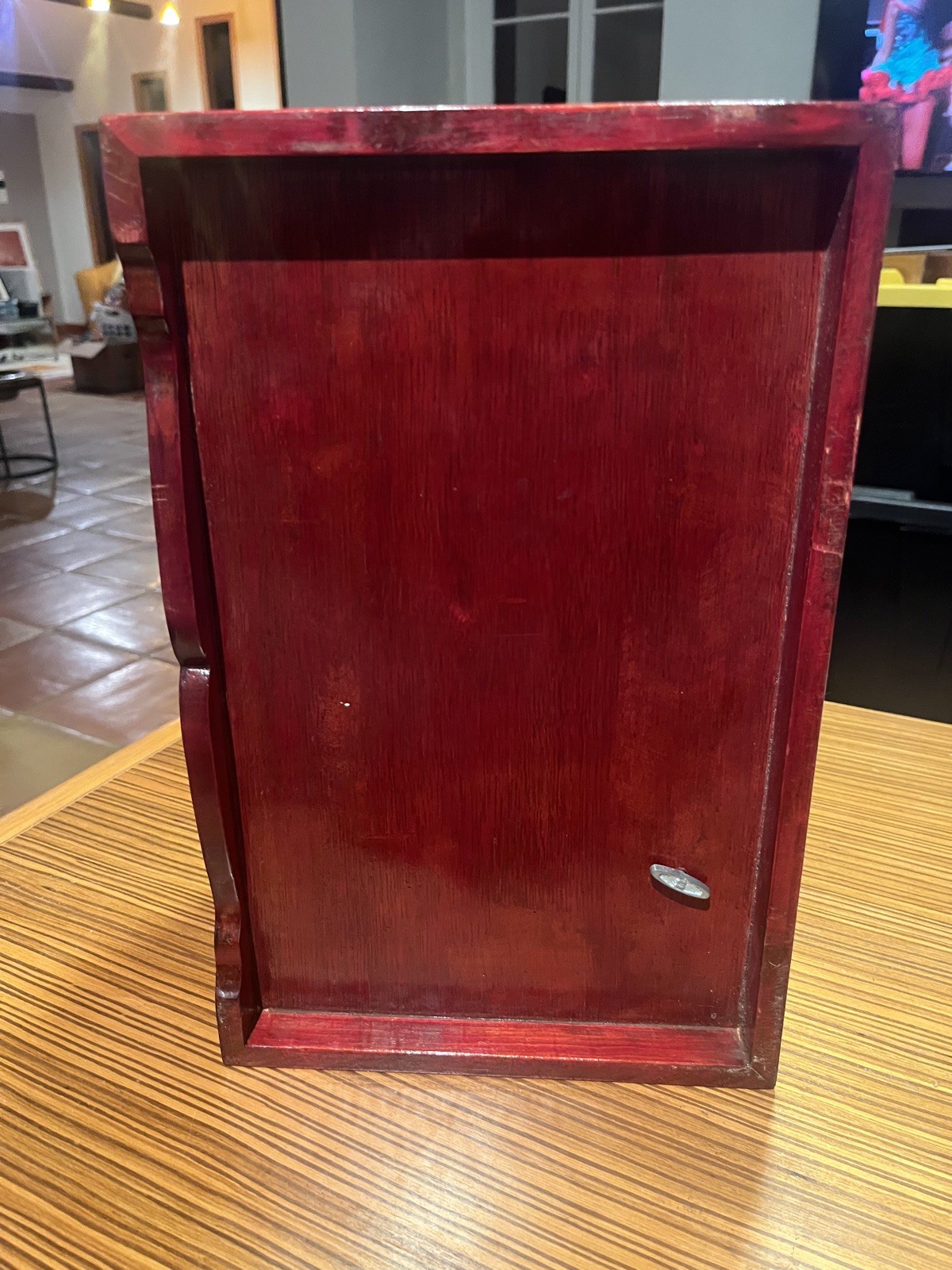 Vintage Mother Of Pearl Inlayed Musical Jewelry Chest