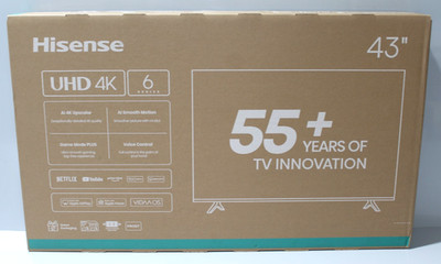Hisense 43E6NT Fernseher 43 Zoll LED Smart TV UHD 4K Schwarz Triple Tuner Neu