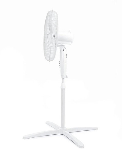 Pedestal Stand Fan 16” Q Connect Oscillating Fan White 3 Speed