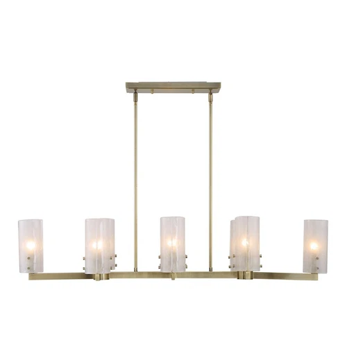 Uttermost Mistie 8 Light Linear Chandelier, Antique Brass - 21392 - Picture 1 of 1