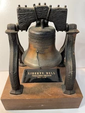 Bronze Cast Iron Liberty Bell Replica Made by Penncraft Mt. Penn Pennsylvania PA