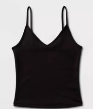 Wild Fable CROPPED Cami BLACK MEDIUM OR XLARGE cotton blend