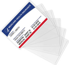 10 Pcs New Medicare Card Holder Protector Sleeves, 12Mil Card Sleeves PVC Clea