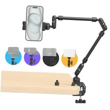 22" Magic Arm Clamp, Overhead Phone Mount Holder Stand, Double Ball Joints