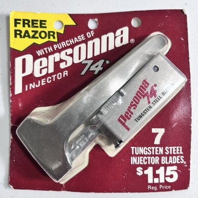 Vintage Personna 74 Injector Blades With Razor NOS