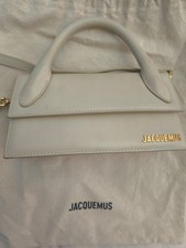 BORSA JACQUEMUS CHIQUITO LONG , IN PELLE BEIGE , COME NUOVA COMPLETA DI TRACOLLA