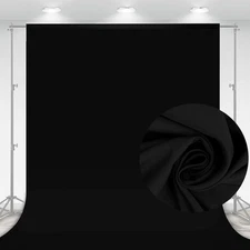 Aimosen 10 X 7 FT Black Backdrop Background for Photography, High Density Polyes