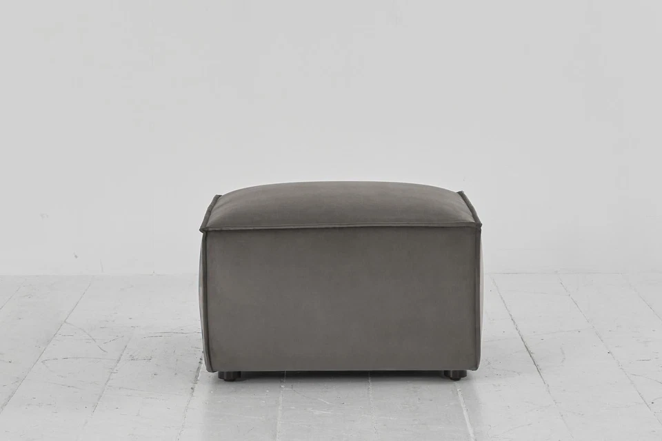 Swyft Model 03 Ottoman Footstool - Elephant Velvet RRP £359