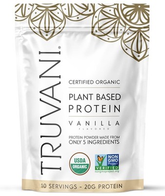 2/27 Truvani Vegan Pea Protein Powder | Vanilla | 20g Organic Plant Based Protei