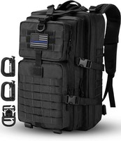Taktischer Rucksack 40L Schwarz Molle System Wanderrucksack Outdoor Rucksack