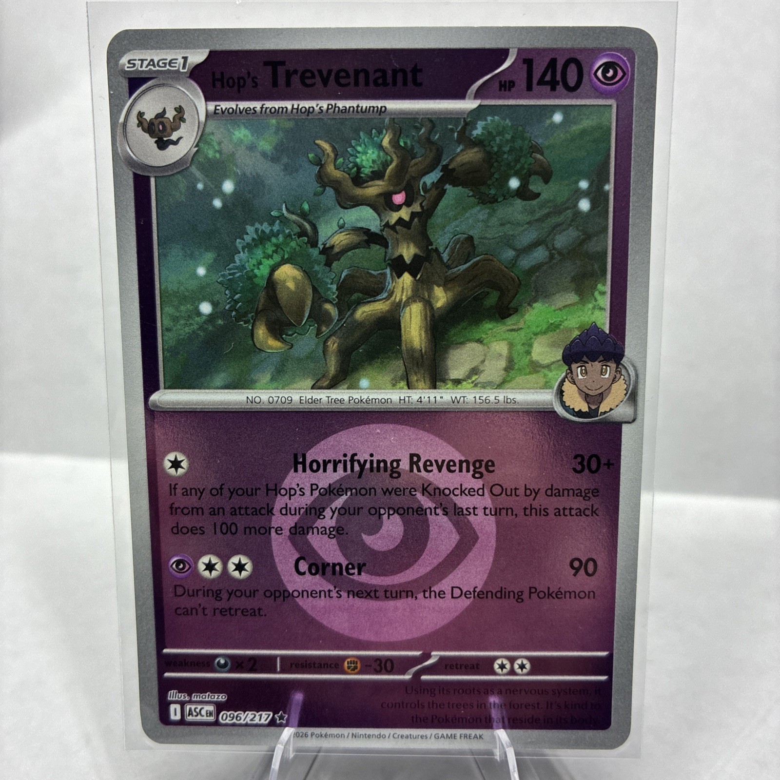 Hop's Trevenant - (Energy Symbol Pattern) 096/217 Me: Ascended Heroes Reverse...
