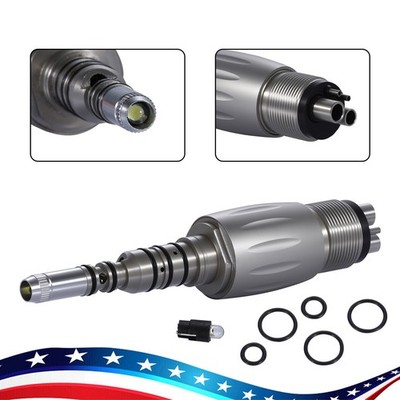 Dental 4 Hole LED Quick Coupler Fit for KAV MULTIFlex LUX Fiber Optic Handpiece