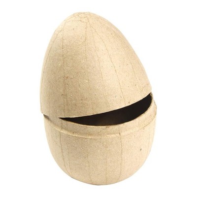 Eierbox Pappmaché 6x6x8cm Decopatch Modell BT017O Kartonbraun Wohndeko Verzieren
