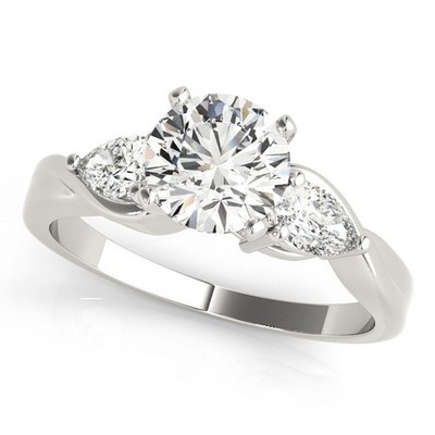 950 Platinum 3 Stone Engagement Ring   2Ct DE/VS Lab Grown Round Diamond UK Made
