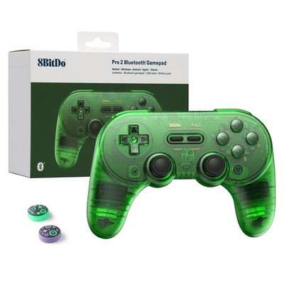 8Bitdo Pro 2 Bluetooth Controller Hall Effect Joystick (Transparent Green)