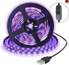 Schwarzlicht led strip 2M 3528 120LED UV Bar Stromversorgung über USB, 395nm 