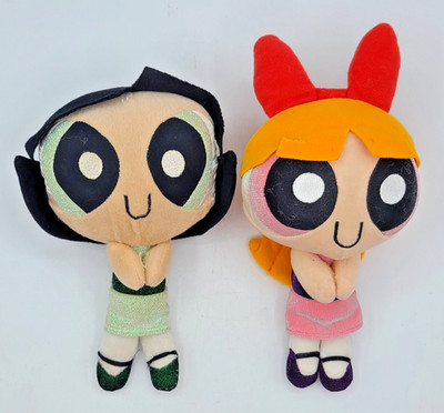 Vtg Powerpuff Girls Blossom Buttercup Plush Cartoon Network Applause 2000 Doll