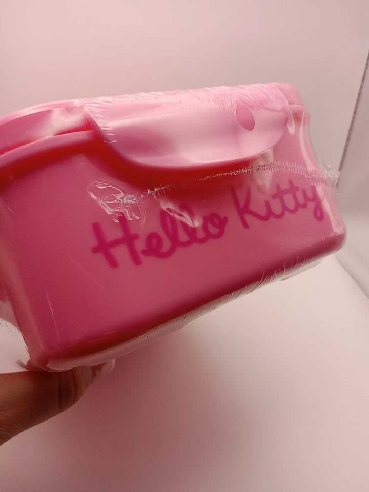 New Hello Kitty Pink Lunchbox with Spoon and Fork Set - Image 4 of 4