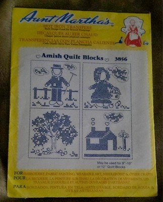 AMISH QUILT BLOCKS Cross Stitch Transfer Pattern NEW