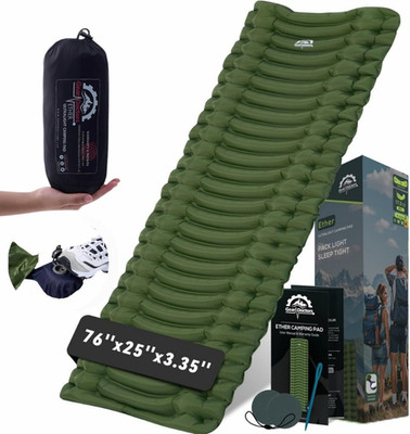   Ether 17.5Oz Ultralight Camping Sleeping Pad   Backpacking Air Mattress   Camp