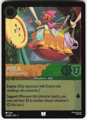 Perla - Nimble Seamstress Uncommon Archazia's Island 32/204 NM Cold Foil