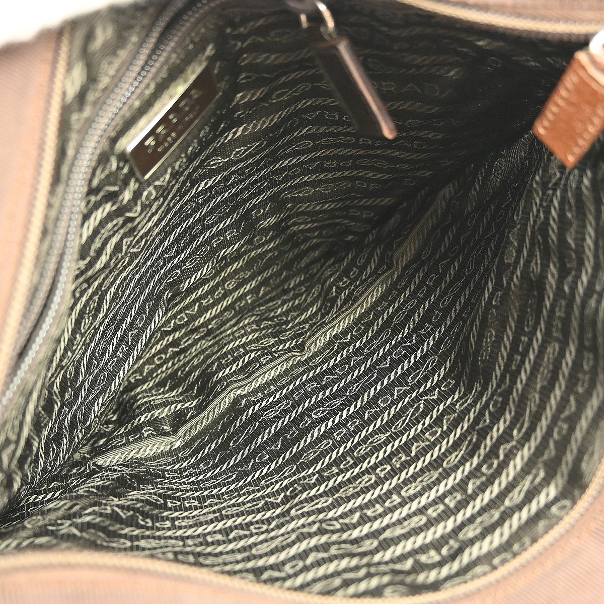 BUYIT Prada Brown Tweed Handbag 43 NQ03292 thumbnail 5