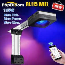 PopBloom RL115 WiFi Control LED Aquarium Light For 24" Coral Reef Grow Fish Tank