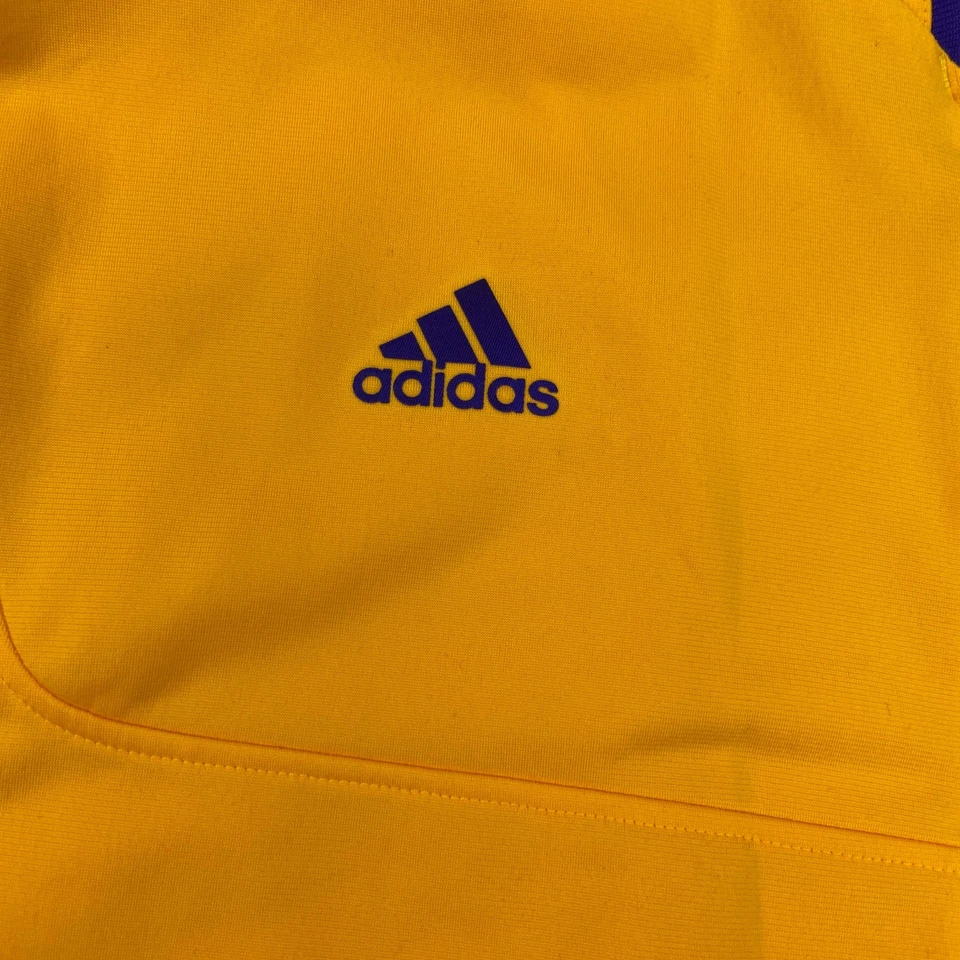 Adidas Los Angeles Lakers Warm Up Jacket Mens 2XL Purple Gold Full Zip Logo NBA - Image 3 of 4