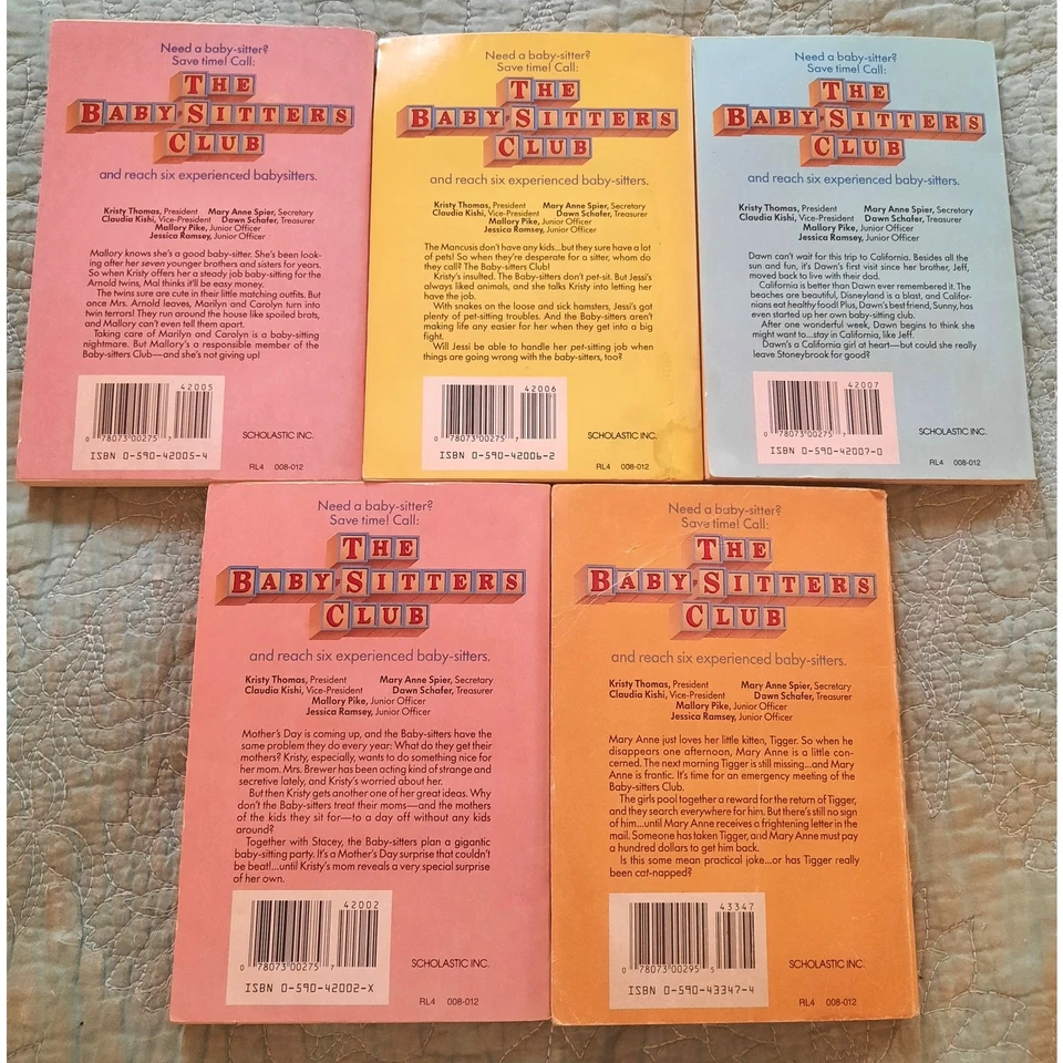 The Babysitters Club Series Lot of 5 Books 21 22 23 24 25 Ann M Martin BSC - Imagem 2 de 3