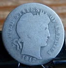 1912-S Barber Dime- Silver- Scarce Better Date No Reserve