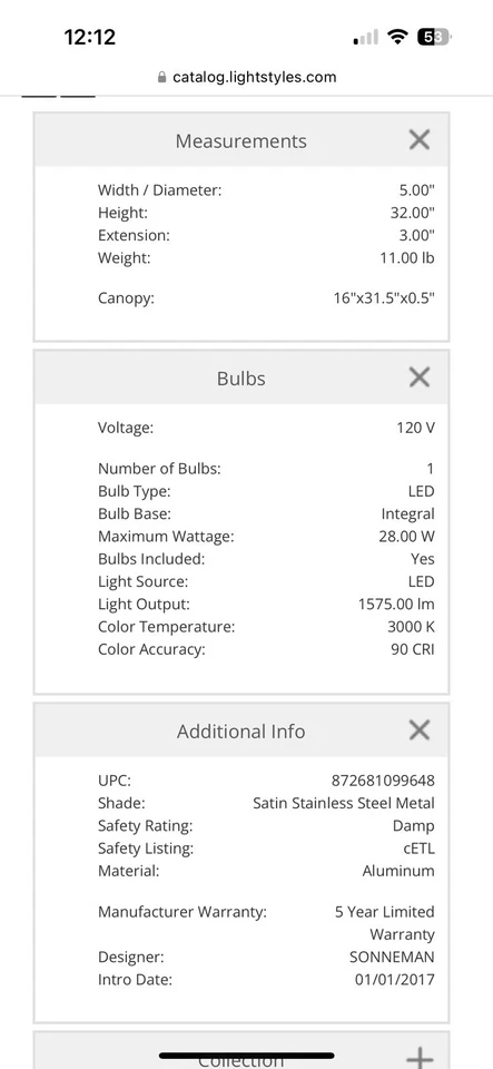 Sonneman Bath Notes 32” LED Bath Bar Satin Chrome 2612.23 - Image 2 of 4