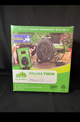 Bio Green Palma Twin Electric 1500 W Greenhouse Heater With Digital Thermostat