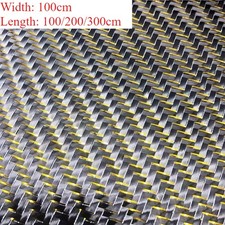3k Carbon Fiber Metallic Goldsilver Mixed Fabric Twill Cloth 100100200300cm