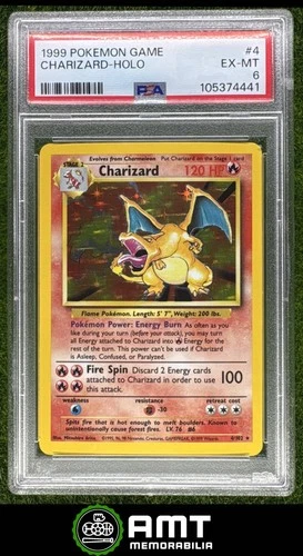 Charizard Holo PSA 6 1999 Pokemon Set #4/102 4441