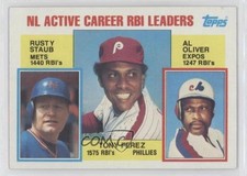 1984 Topps Career Leaders Rusty Staub Al Oliver Tony Perez #704 HOF 0b5