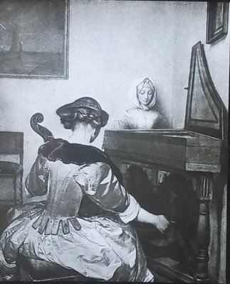 The Concert, Gerard Ter Borch, Magic Lantern Glass Slide