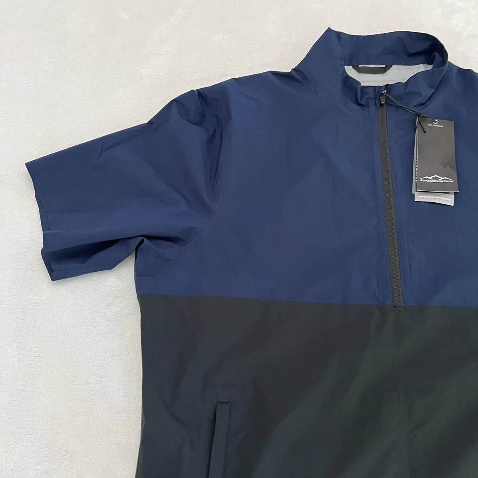 Chaqueta Pullover Sun Mountain Monsoon Para Hombre Grande Impermeable Golf Manga Corta Foto 3 de 4