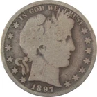 1897 O Barber Silver Half Dollar AG About Good 50c Coin SKU:I25327