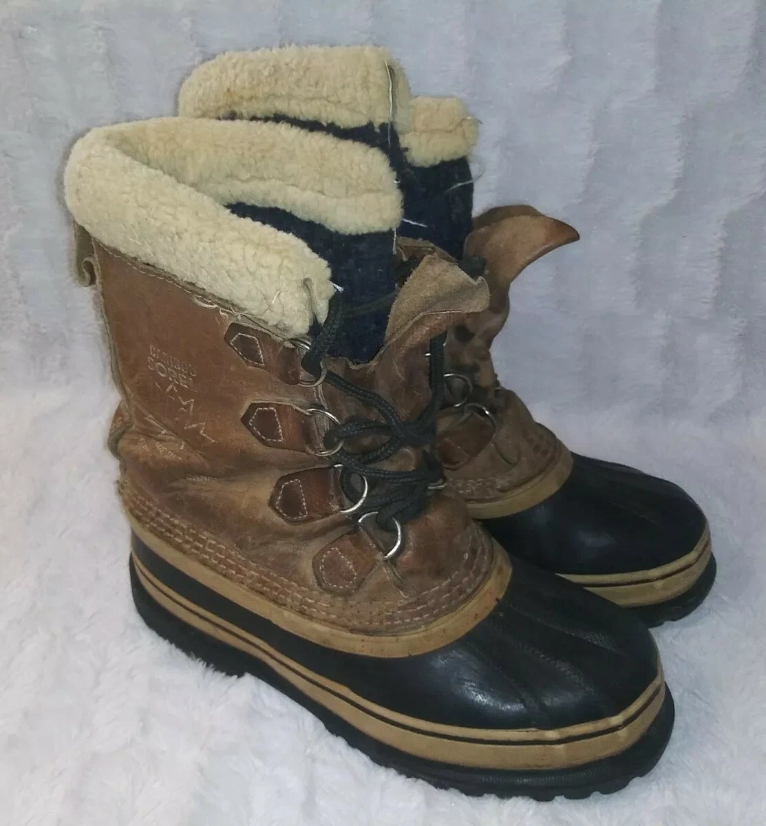 Vintage Sorel Kaufman Caribou Insulated Snow Boots Made In Canada Mens Sz 7-8
Opens in a new window 