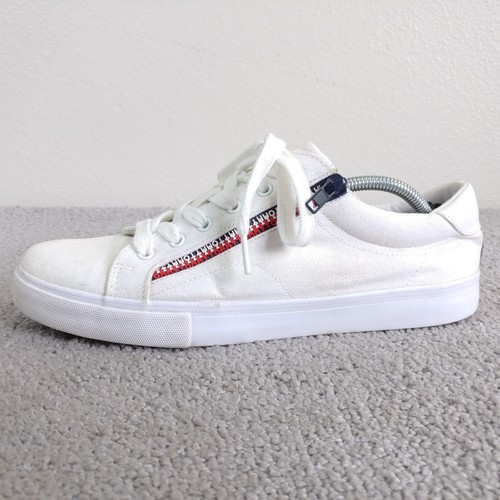 Tommy Hilfiger Womens 9.5 Shoes Low Top White Red Blue Paulli Sneaker