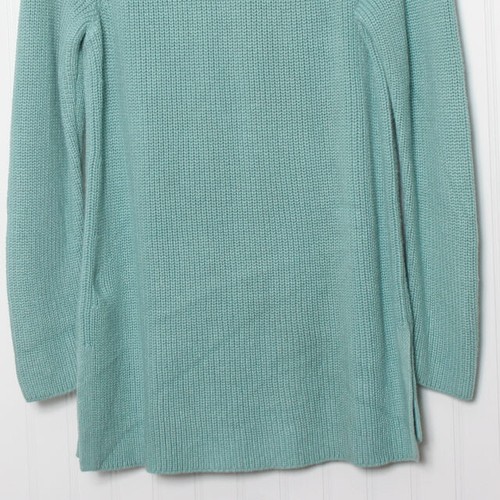 J Jill Green Crew Neck Long Sleeve Knit Cotton Blend Side Slit Tunic Pullover M - Picture 10 of 10