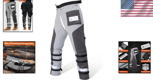 Protective 8-Layer Chainsaw Chaps for Forestry Work - Multi-Functional & Safe - 第 2/7 張圖片