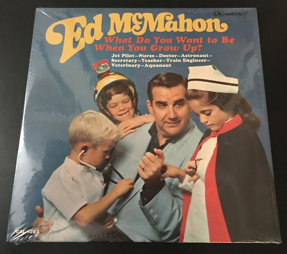 ED MCMAHON WHAT DO YOU WANT TO BE NEW SEALED CHILDRENS LP 1967 + SIGNED CARD - Image 3 of 4