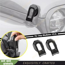 For Jeep Gladiator JT/JL 18-25 Carbon Engine Hood Lock Latch Bracket Cover Trim